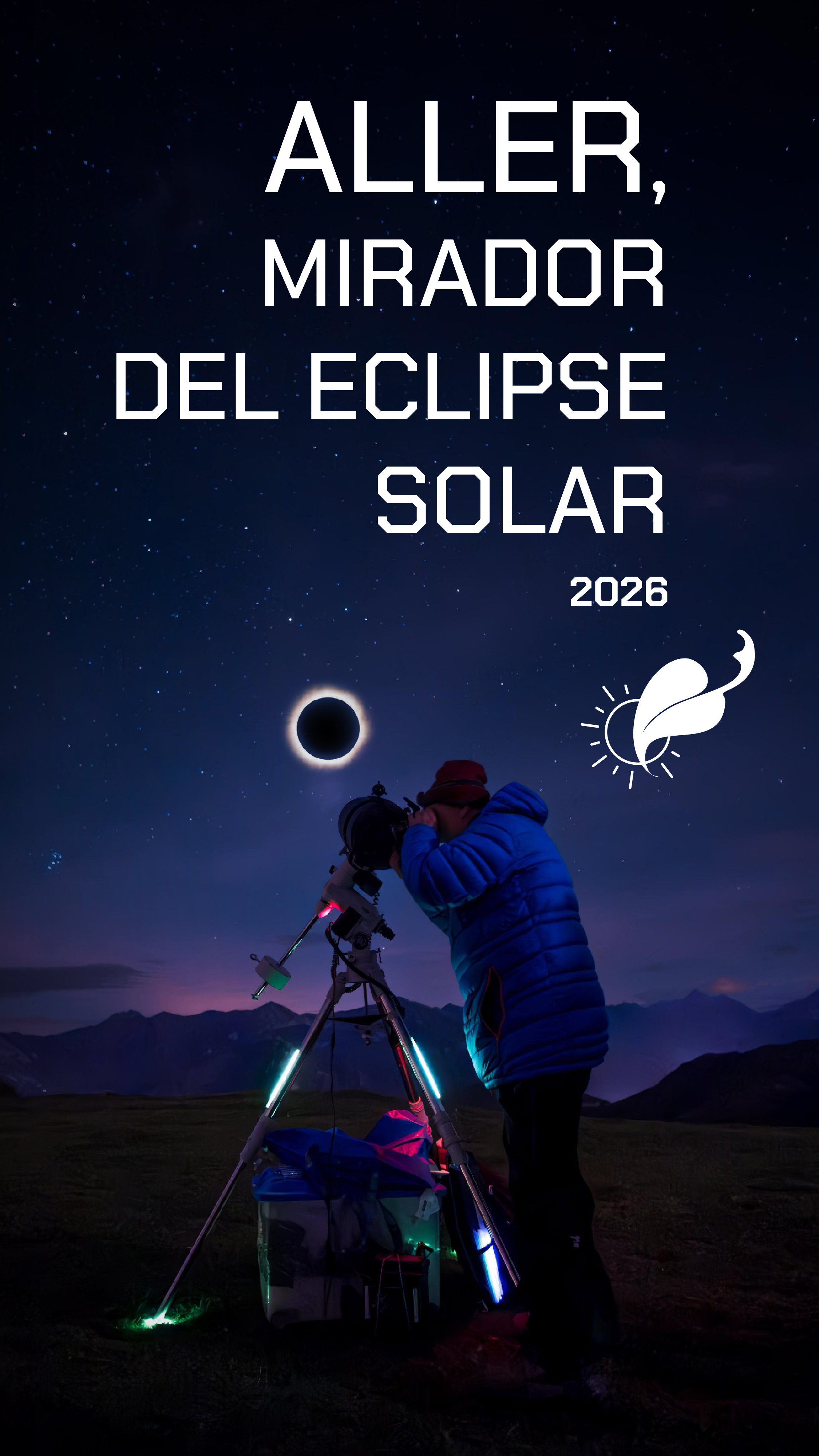 Afiche mirador del eclipse solar 2026