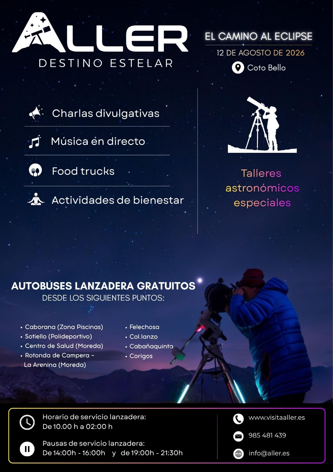 Cartel programa evento eclipse